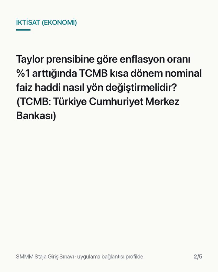 SGS 2022/1 İktisat (Ekonomi) sorusu, slayt 2