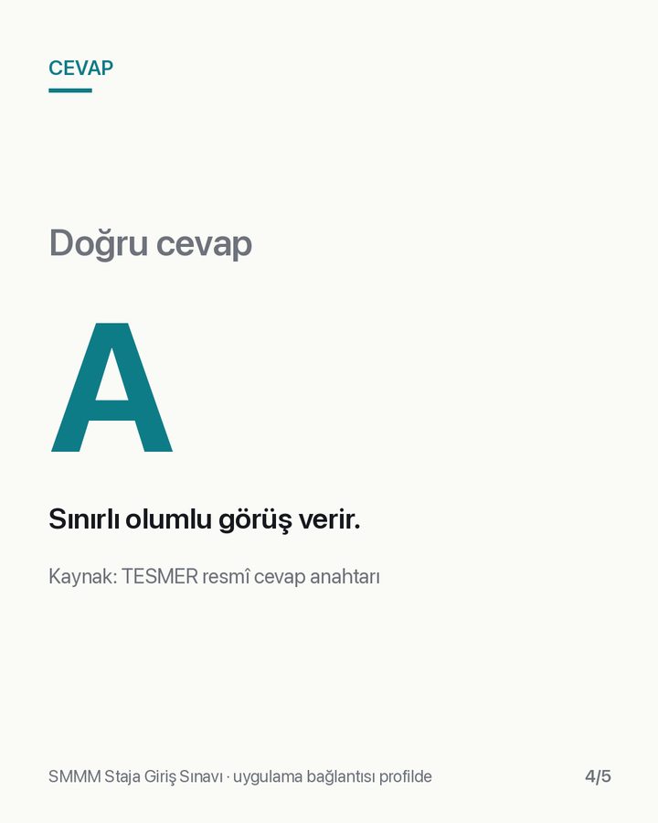 SGS 2022/2 Muhasebe Denetimi sorusu, slayt 4