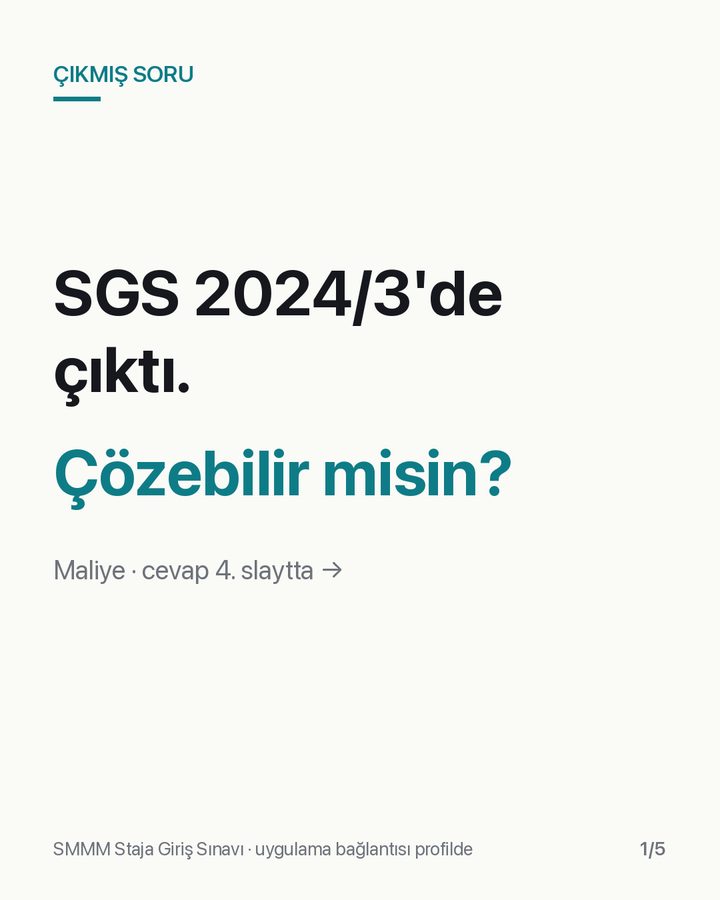 SGS 2024/3 Maliye sorusu, slayt 1
